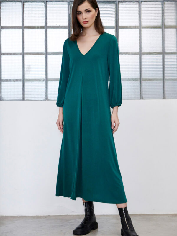 φόρεμα πράσινο μακρύ με βε aliki-victoria